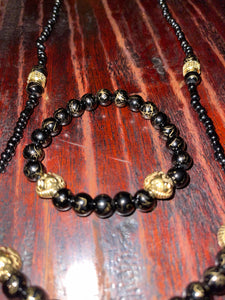 Lioness Black Neck & Wrist Ornament Set