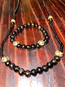 Lioness Black Neck & Wrist Ornament Set