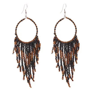 Beaded Fringe Earrings