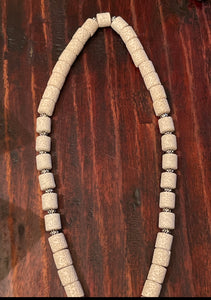 White Lava Stone Neck Ornament