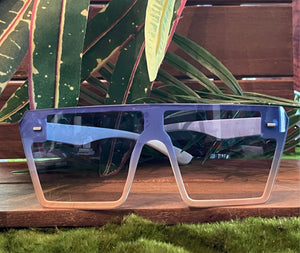 Blue and cream ombré sunglasses