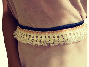 Fringe Belt Pink & White (Women’s)