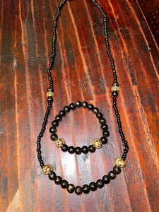 Lioness Black Neck & Wrist Ornament Set