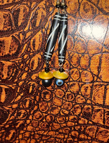 Wild Drop (Black, White & Yellow) Earrings