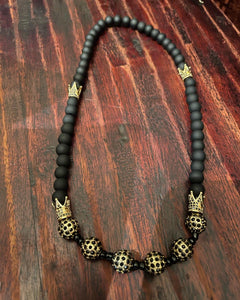 Royal Black and Gold Neck Ornament