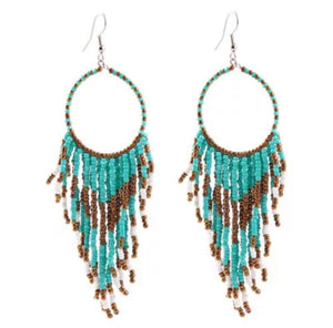 Beaded Fringe Earrings