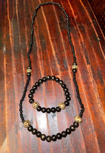 Load image into Gallery viewer, Lioness Black Neck &amp; Wrist Ornament Set