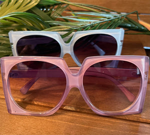 Oversized square Circle Pastel Sunglasses