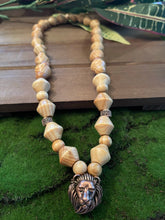 Load image into Gallery viewer, Neck &amp; Wrist Lion King (MEN’S) Rose Gold &amp; Wooden Ornament Set