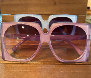 Oversized square Circle Pastel Sunglasses