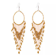 Load image into Gallery viewer, Beaded Fringe Earrings