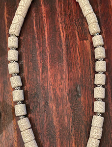 White Lava Stone Neck Ornament